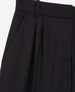 The Kooples F BLACK black flannel trousers with pleats
