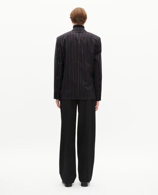 The Kooples HOMME BLUE-WHITE-RED veste à rayures marine