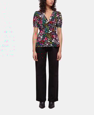 The Kooples WOMEN MULTICOLOR printed top with buttoning