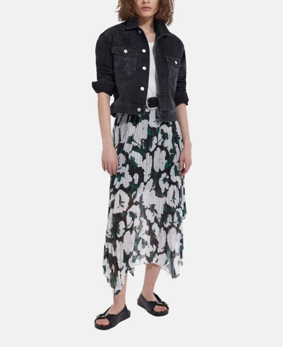 long printed skirt