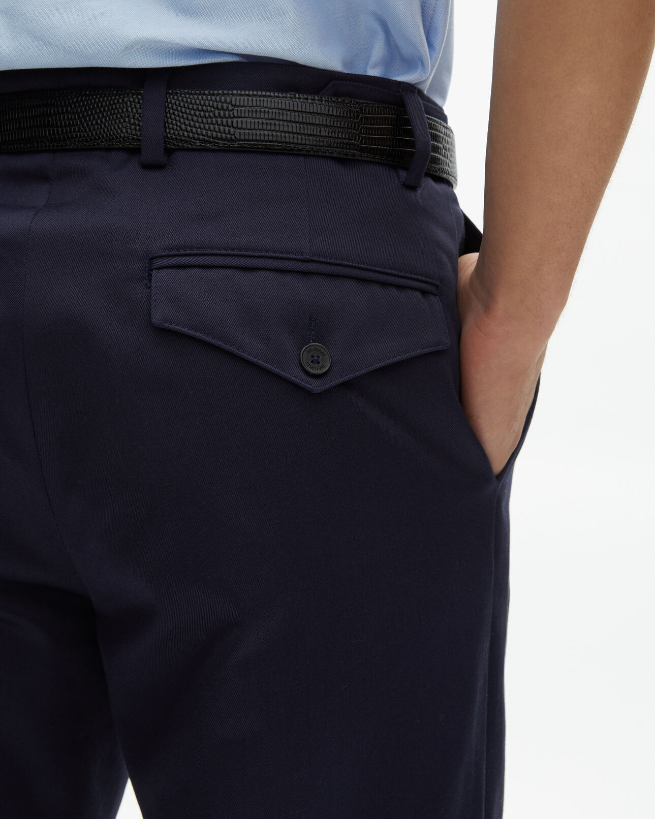 The Kooples HOMME DARK NAVY pantalon ajusté marine