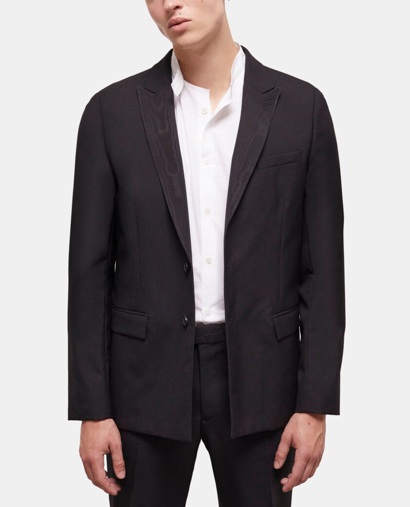 The Kooples MEN BLACK black wool suit jacket