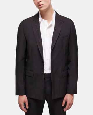 The Kooples MEN BLACK black wool suit jacket