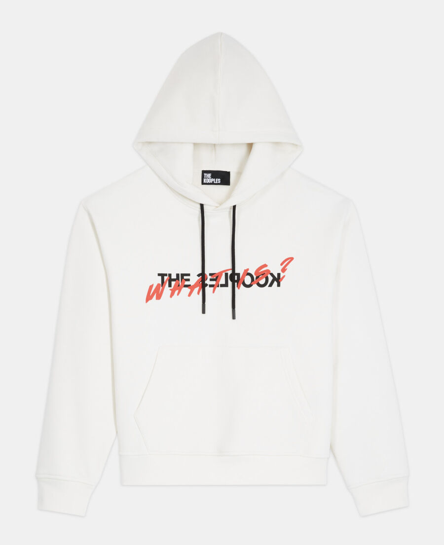 The Kooples WOMEN ECRU ecru sweatshirt with what is screen print