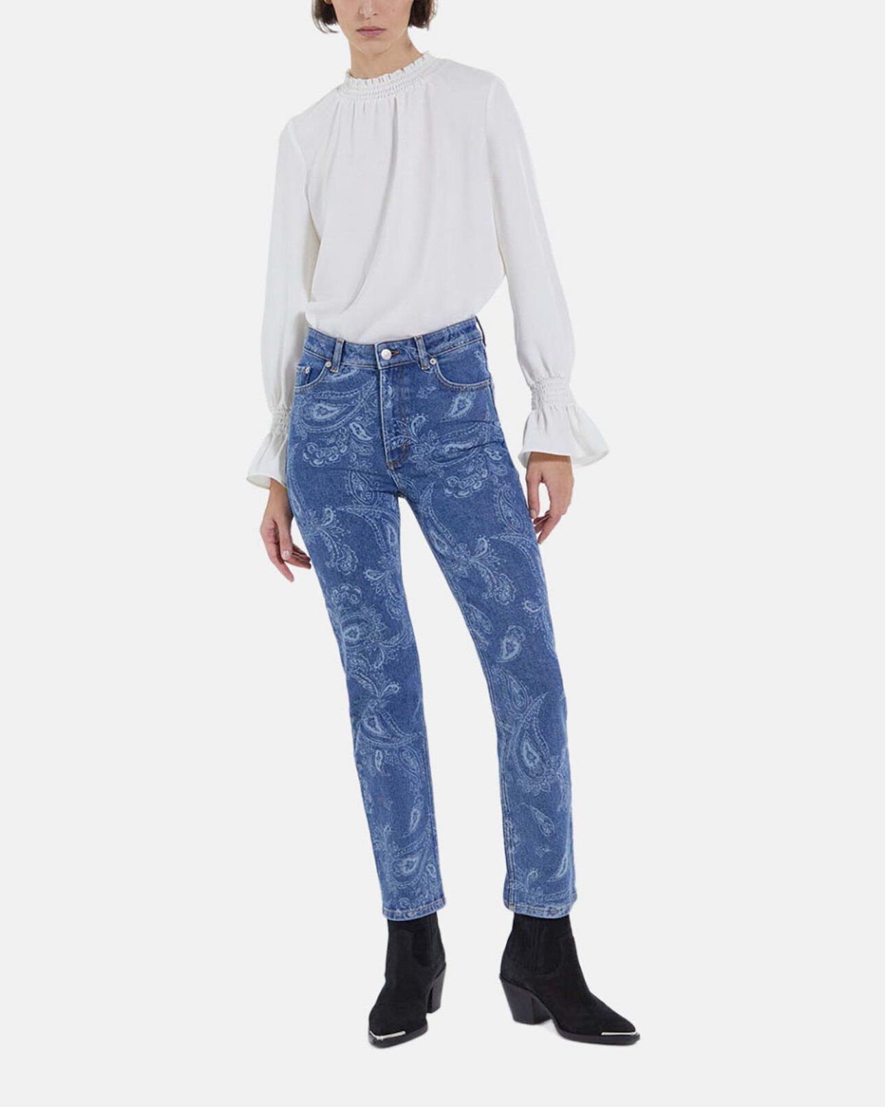 The Kooples WOMEN OFF WHITE crepe fabric blouse