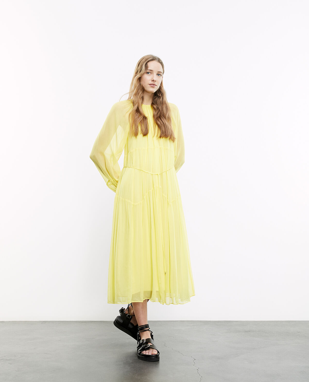 Robe jaune sales the kooples