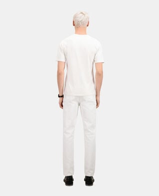 The Kooples HERREN ECRU ecrufarbenes t-shirt mit „eagle“-siebdruck