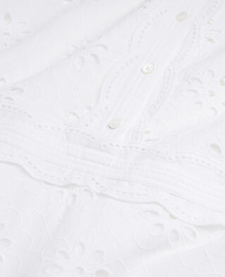 The Kooples WOMEN WHITE long white dress with broderie anglaise