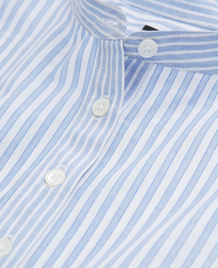 The Kooples WOMEN BLUE WHITE blue striped shirt