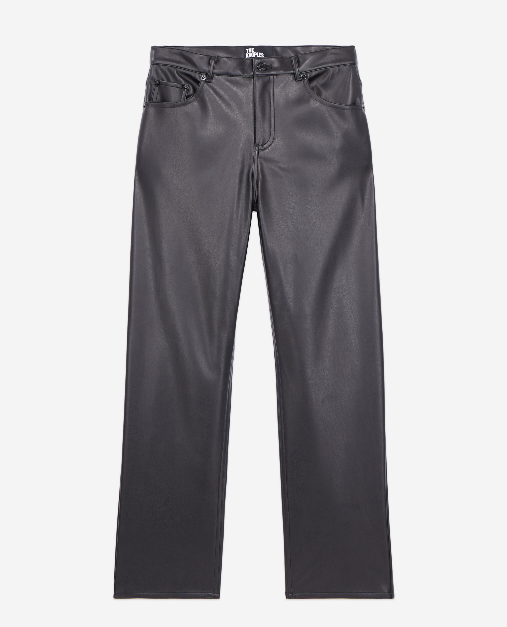 Black leather effect trousers The Kooples US