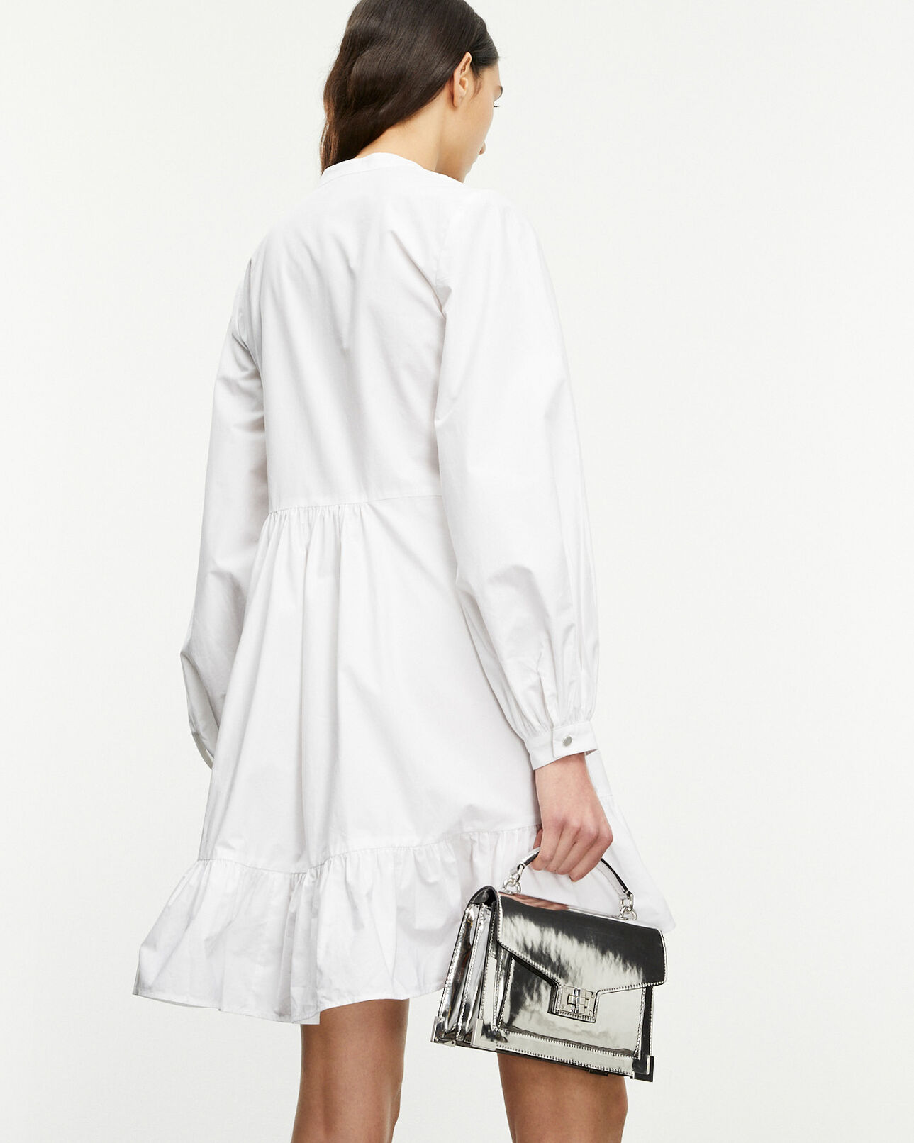 The Kooples FEMME WHITE robe chemise blanche boutonnée
