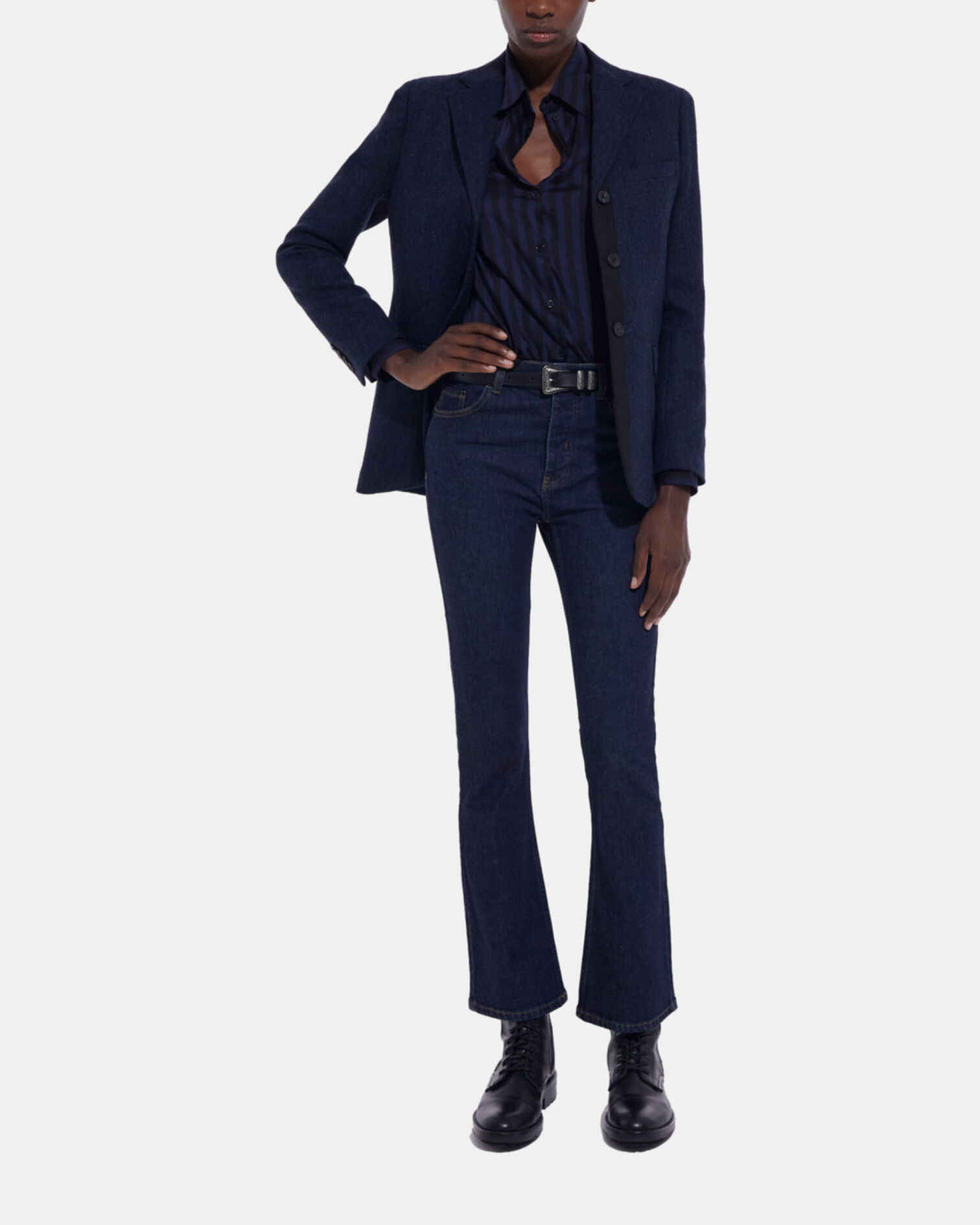 Blaue Wolljacke mit Motiv, NAVY, hi-res image number null