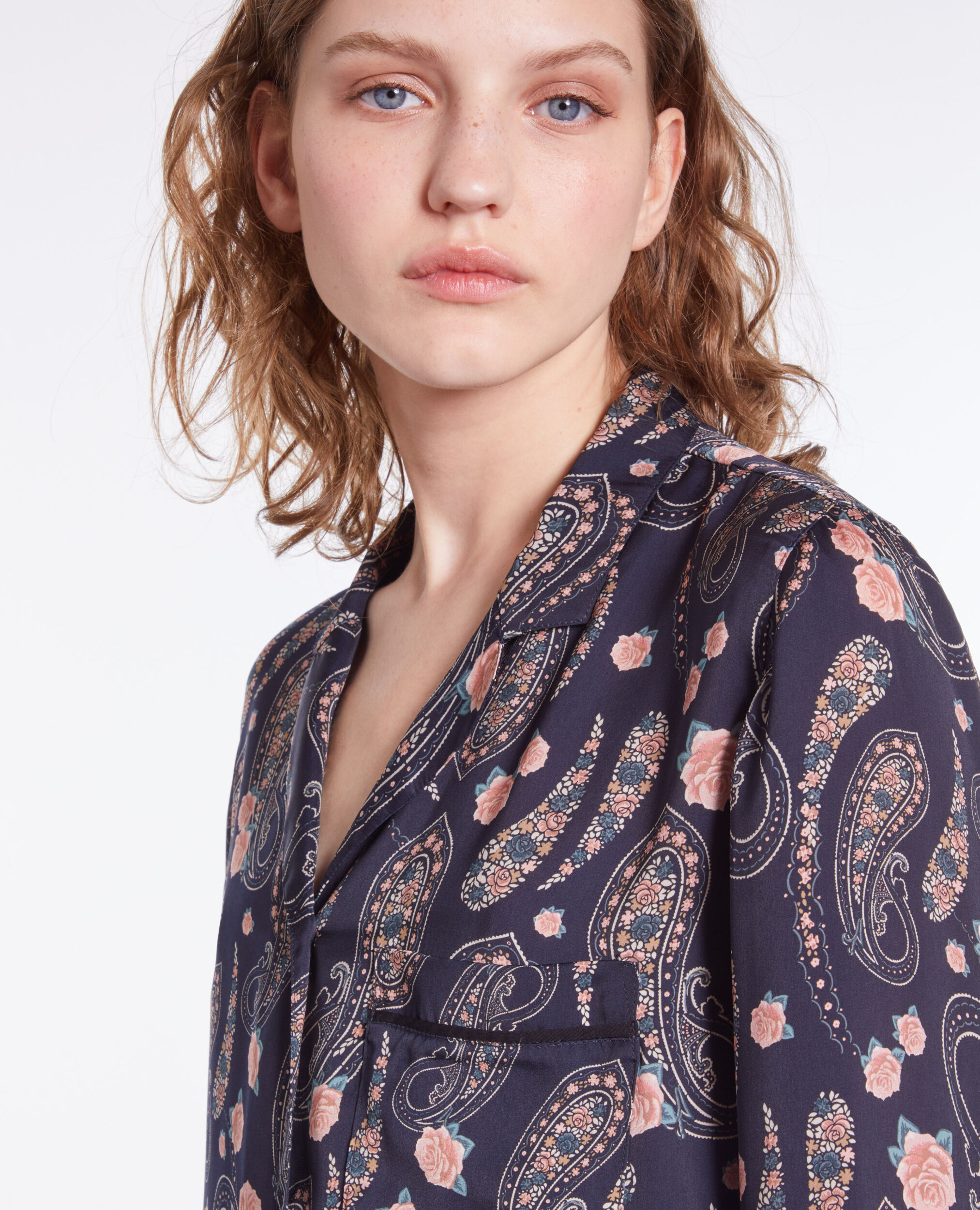 Chemise imprimée, BLACK / PINK, hi-res image number null