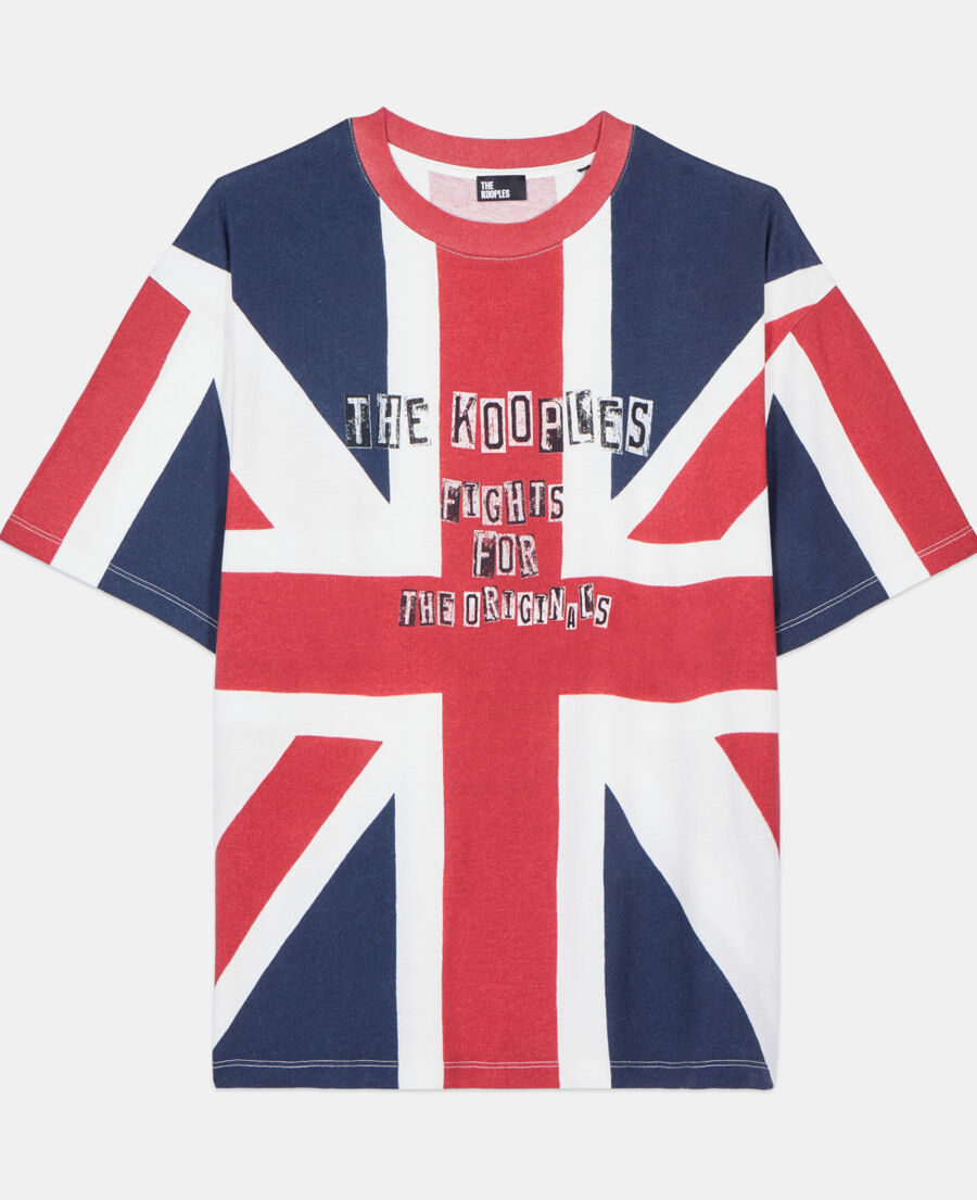 The Kooples MEN RED uk flag printed t-shirt
