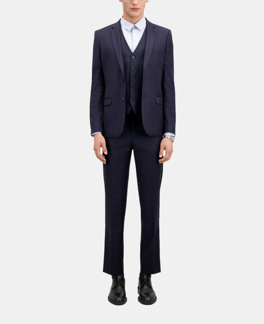 The Kooples HOMME NAVY veste de costume bleu marine en laine