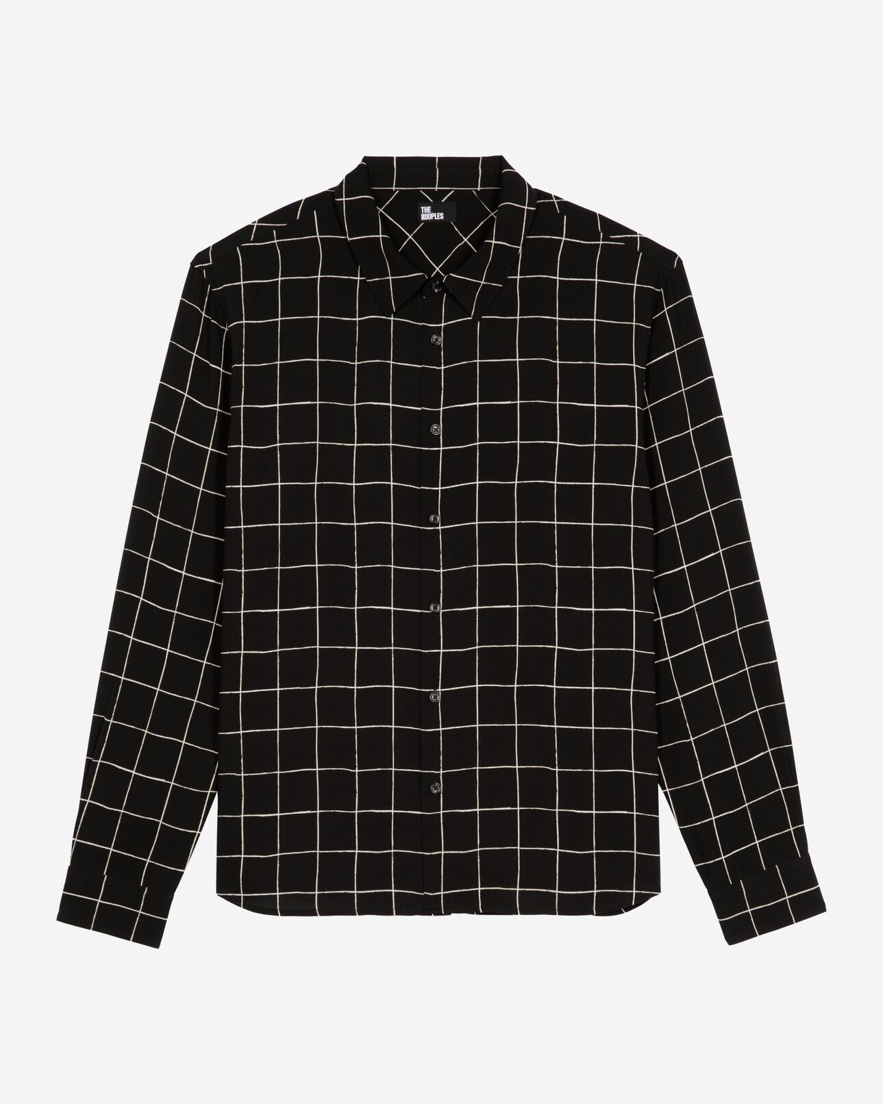 The Kooples HERREN BLACK WHITE schwarzes kariertes hemd