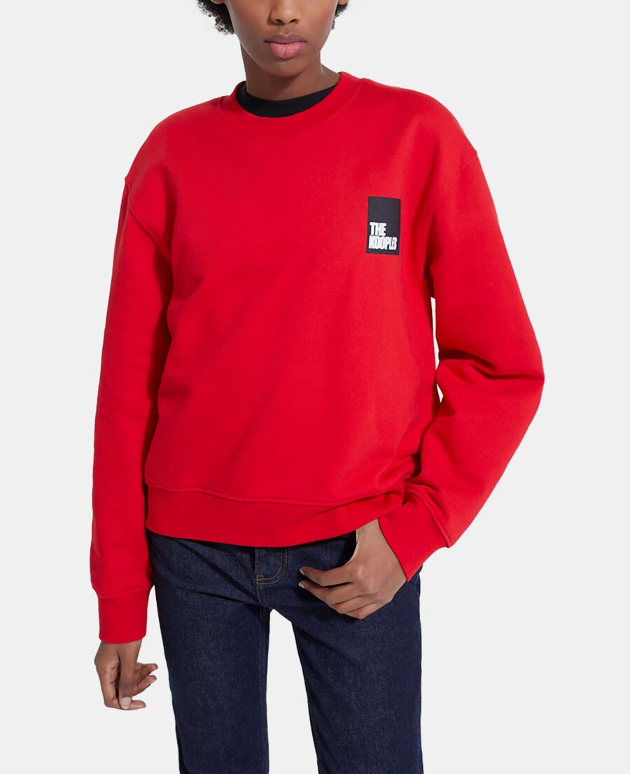 red cotton sweatshirt