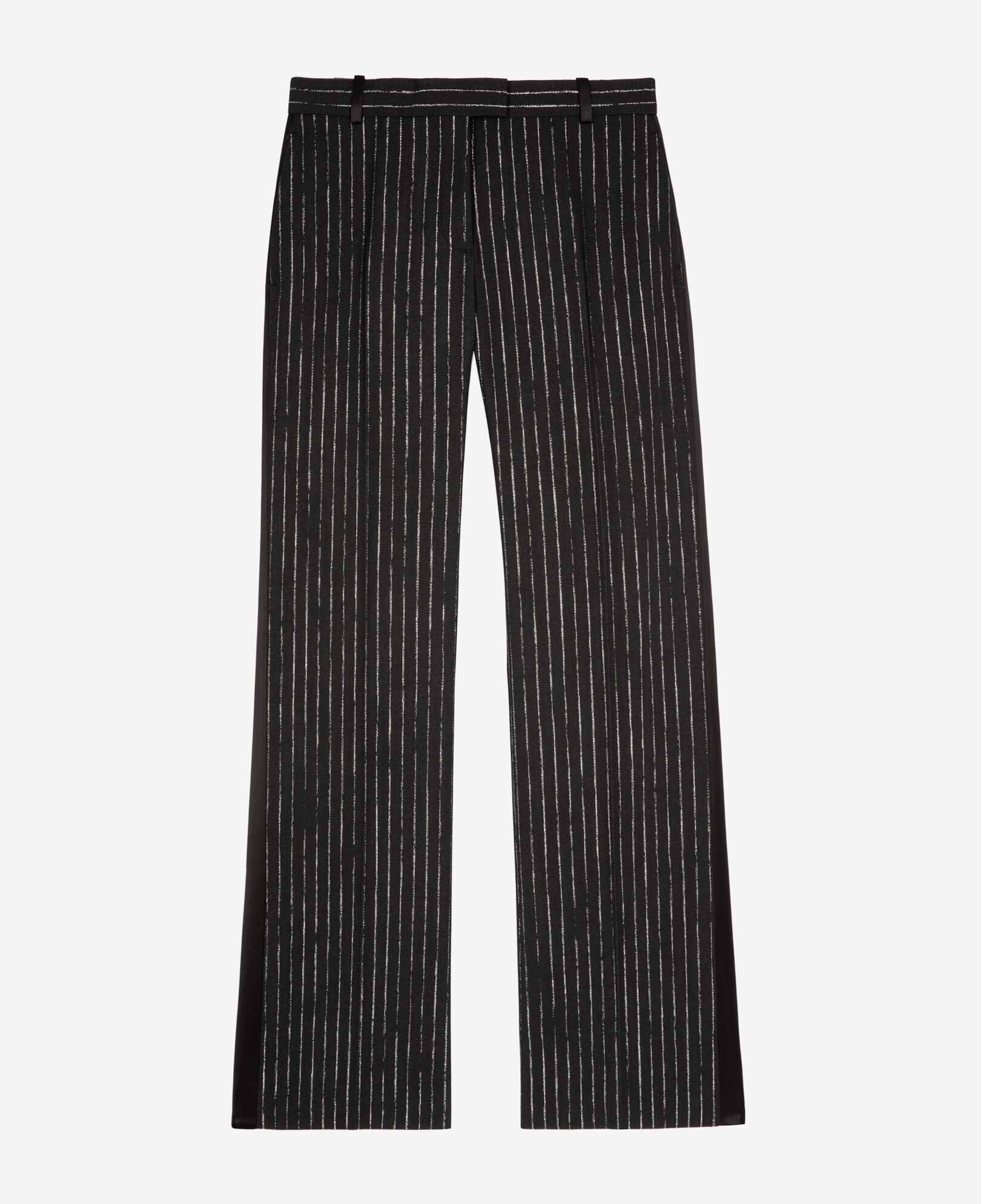 The Kooples MUJER BLACK pantalón traje recto rayas negro