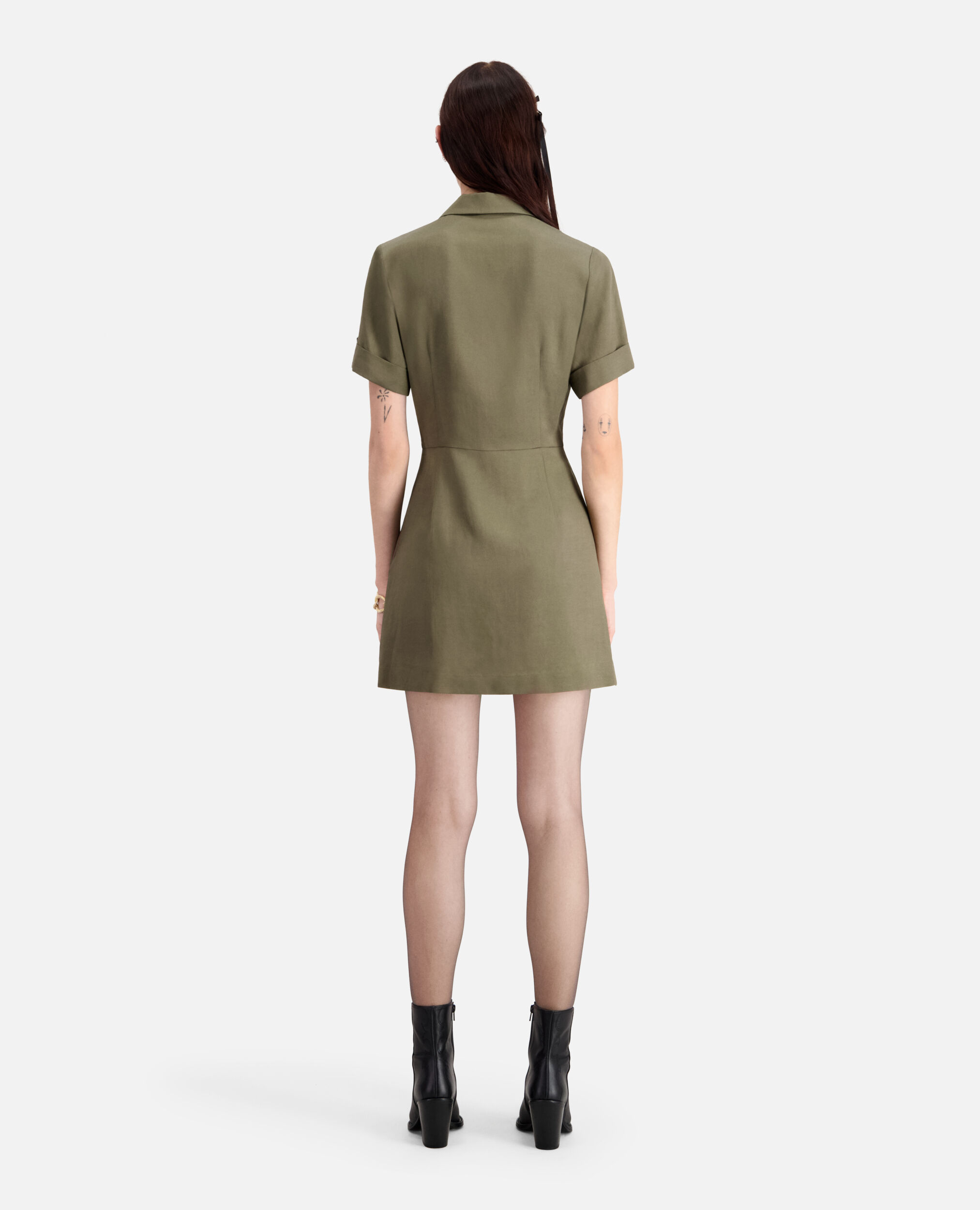 Short khaki dress, KAKI, hi-res image number null