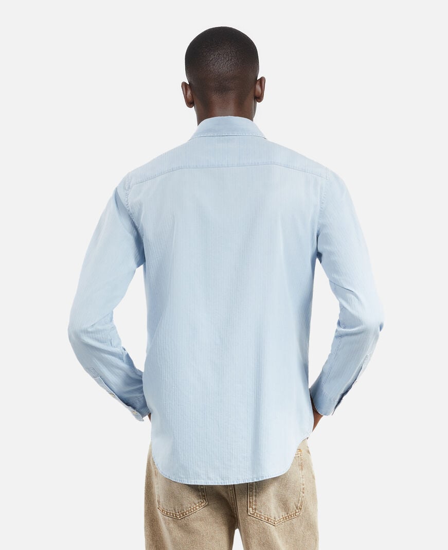 The Kooples HOMBRE BLUE BEIGE camisa vaquera azul