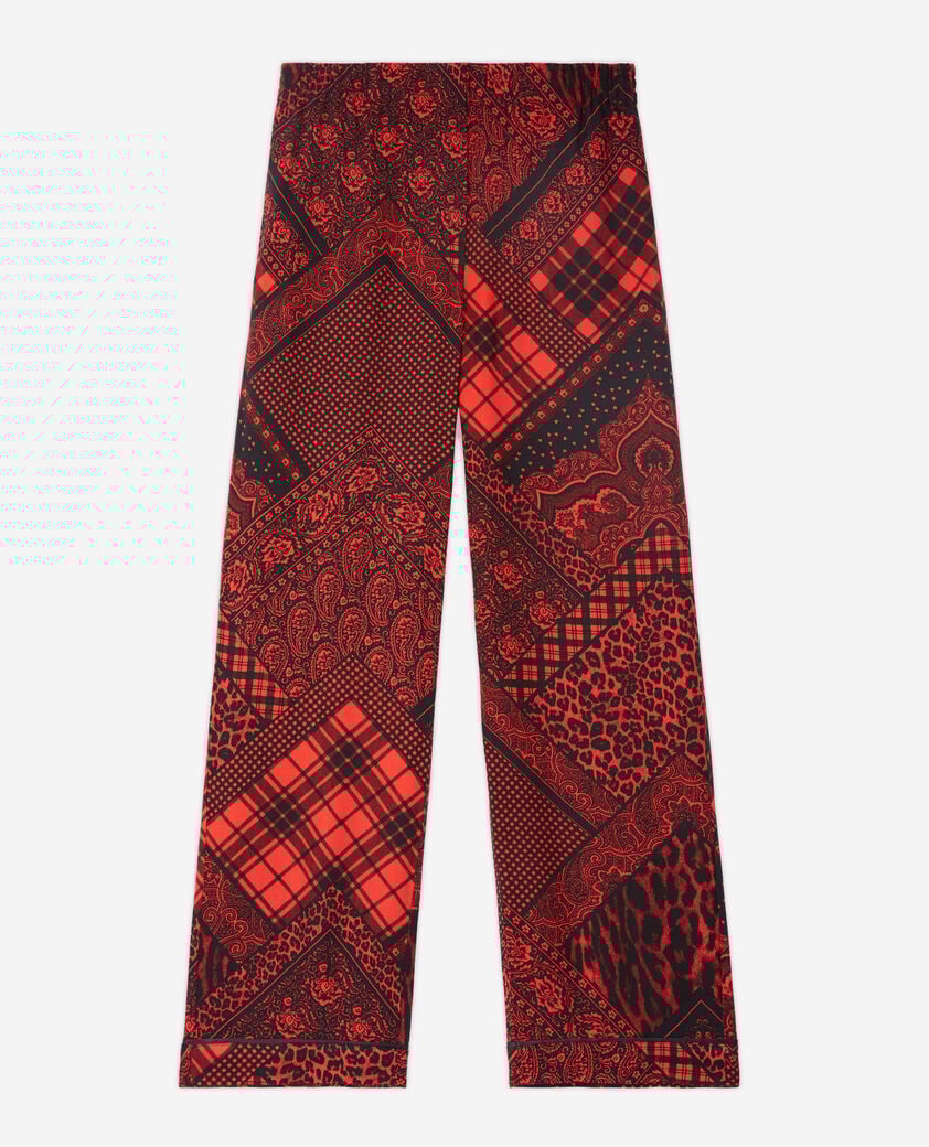 The Kooples F RED / BLACK straight printed pants