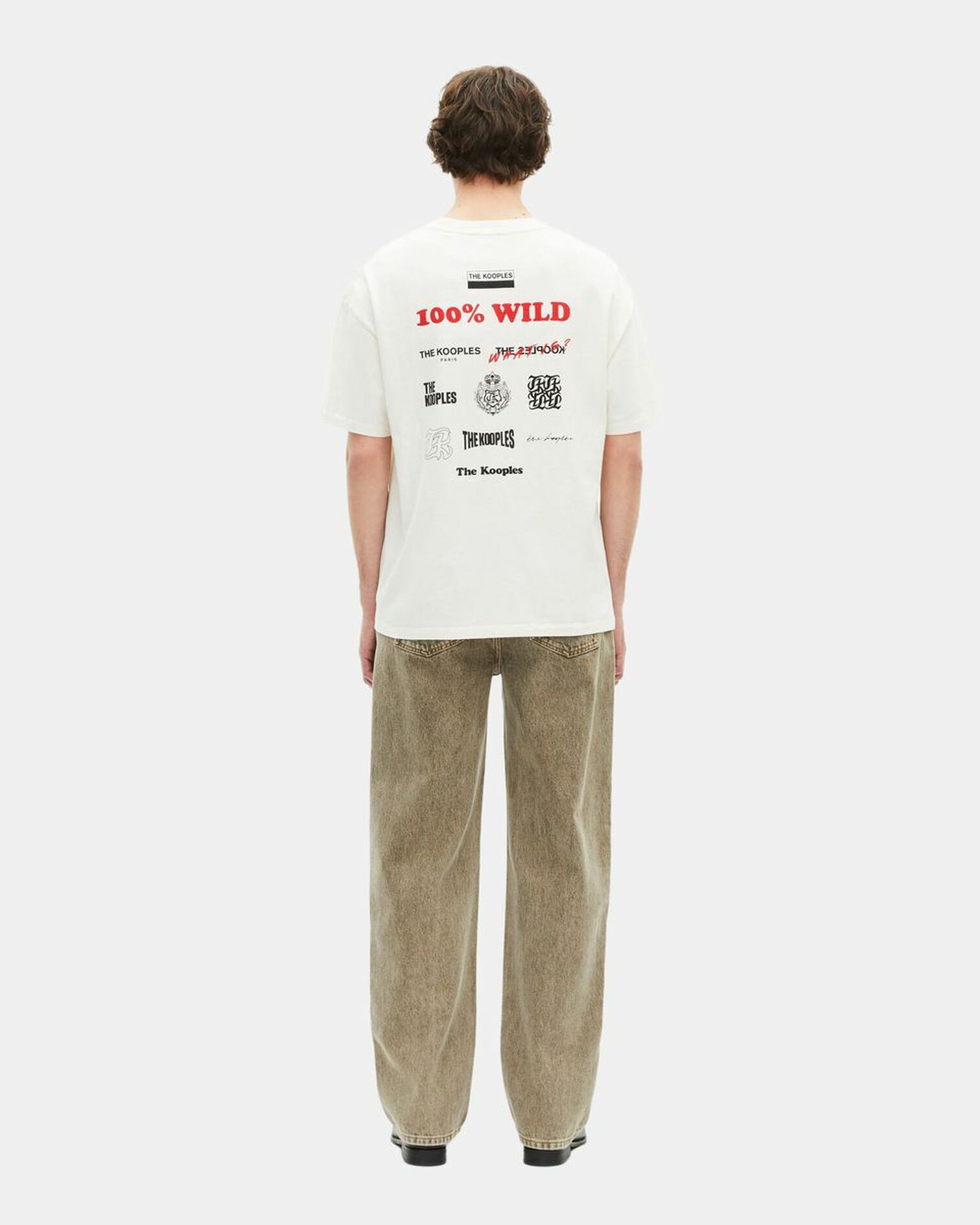 T-shirt oversize avec sérigraphie écru, ECRU, hi-res image number null