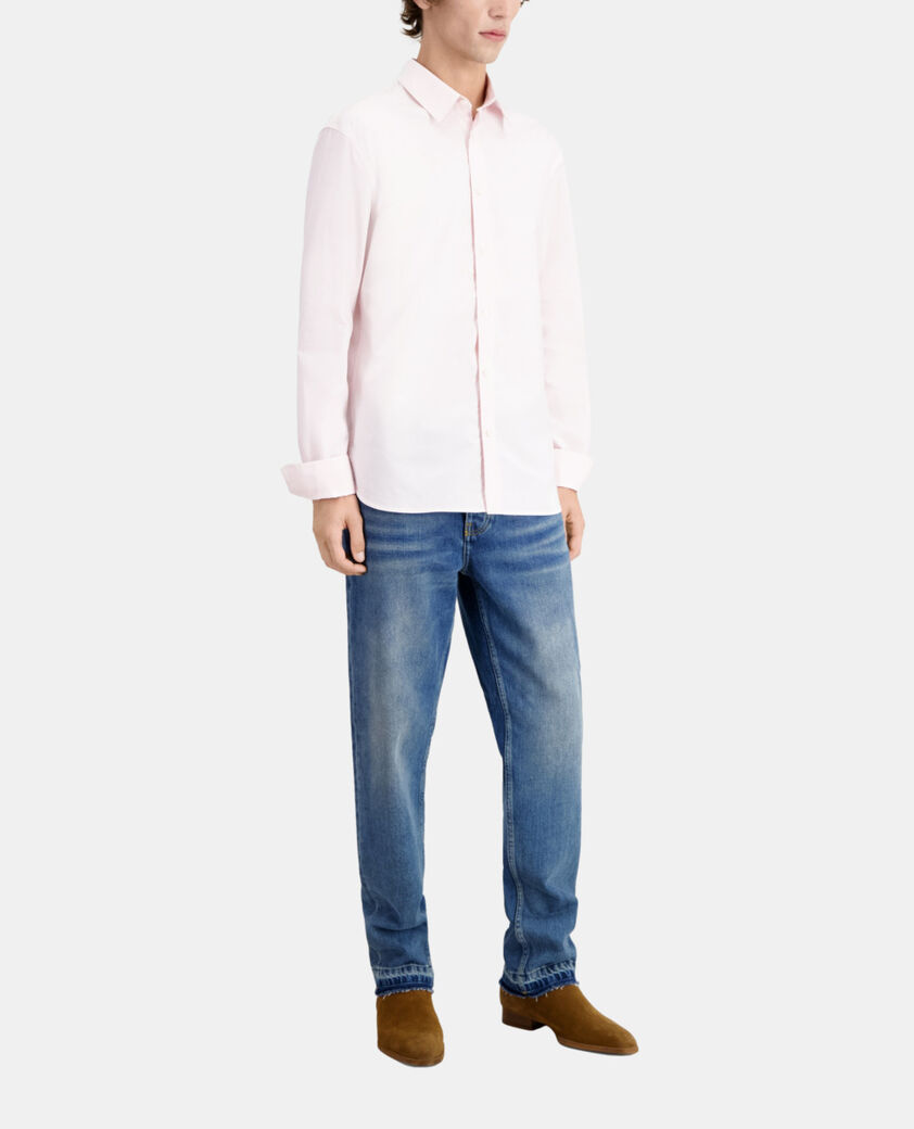 The Kooples HOMME PASTEL PINK chemise rose en popeline