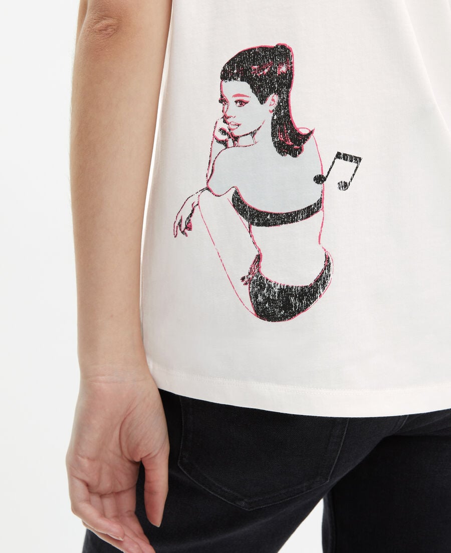 The Kooples DAMEN WHITE t-shirt mit siebdruck weiß