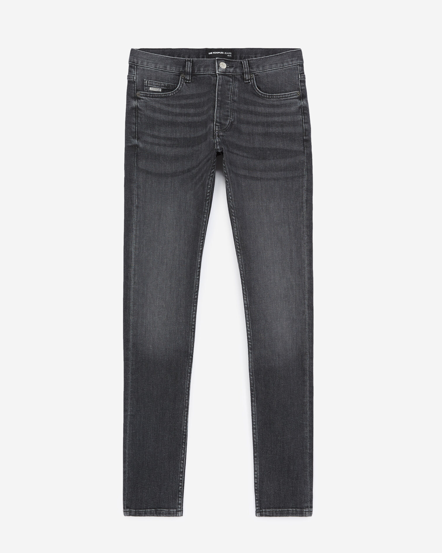 Jeans verwaschen grau Metalldetail, BLACK WASHED, hi-res image number null