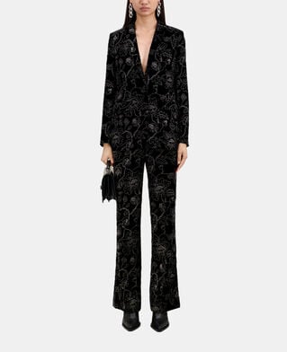 The Kooples FEMME BLACK veste tailleur en velours noire