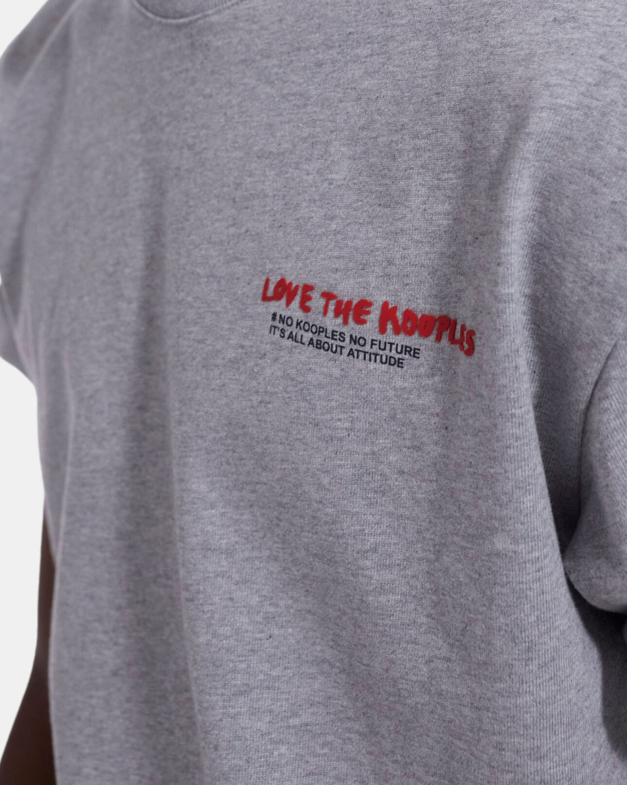 The Kooples HOMME GREY MELANGE t-shirt i love kooples gris