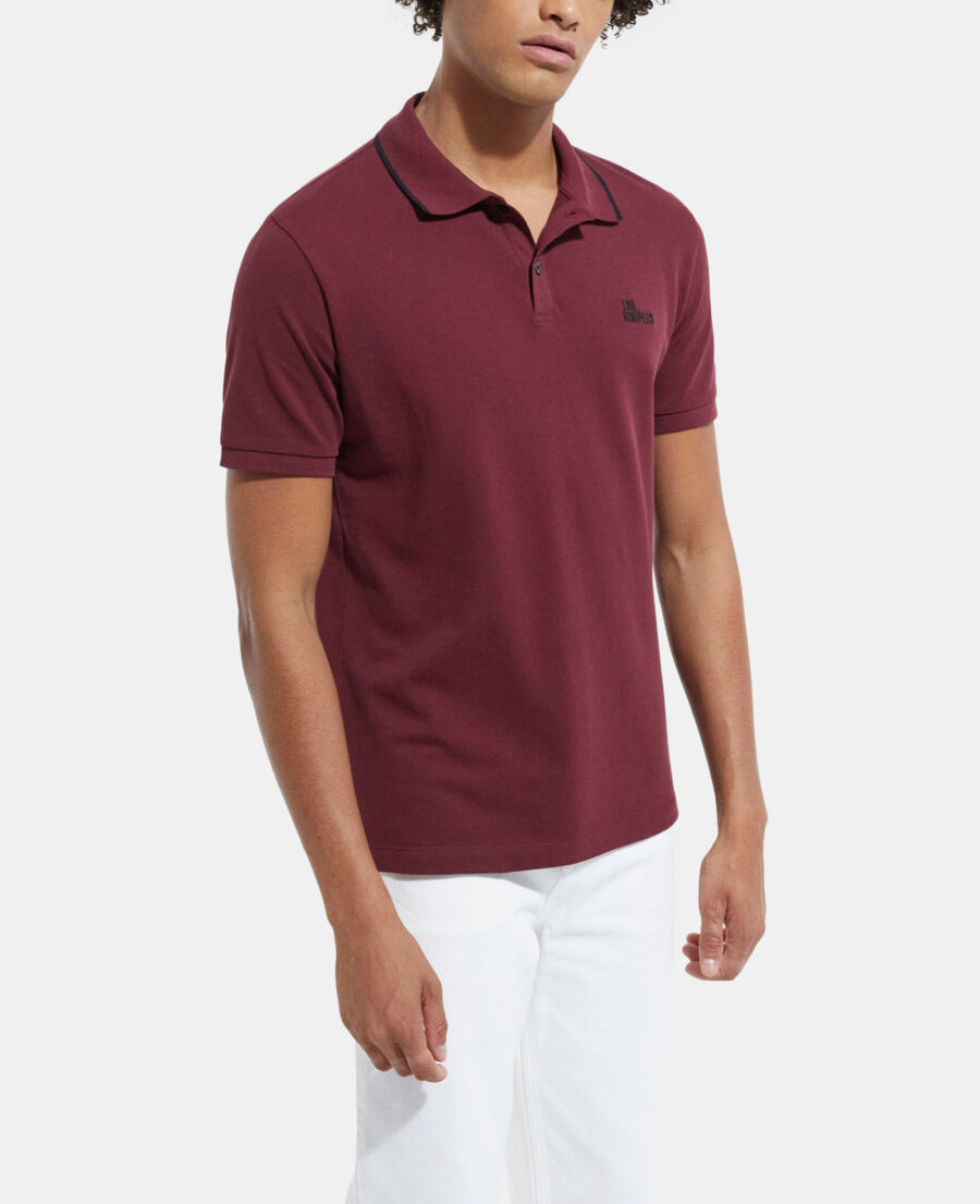 bordeauxrotes klassisches poloshirt