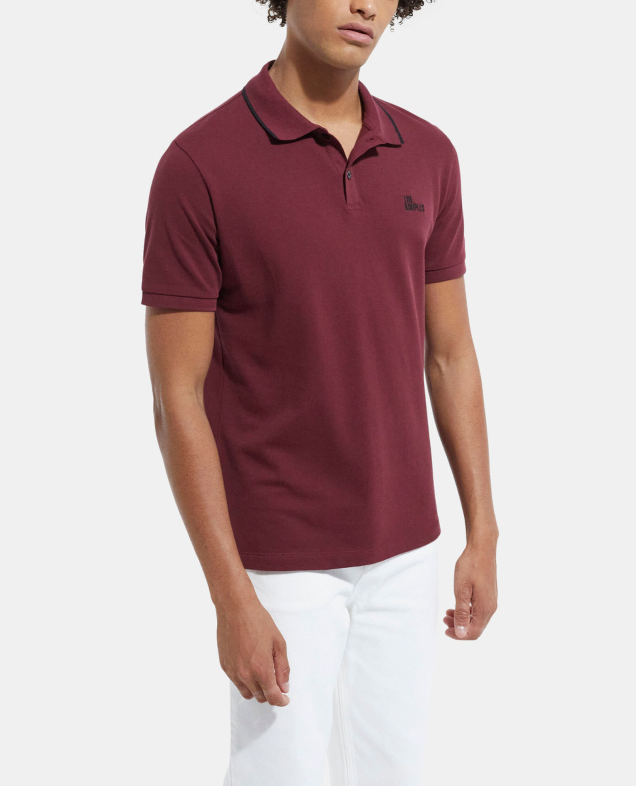 Bordeauxrotes klassisches Poloshirt, BURGUNDY, hi-res image number null