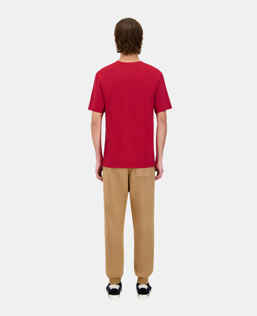 The Kooples HERREN CHERRY rotes t-shirt mit siebdruck für herren