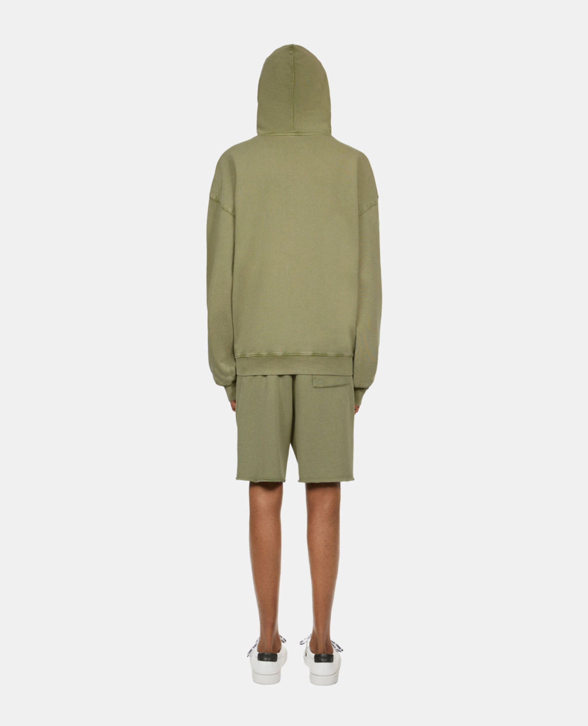 Hellgrünes Kapuzensweatshirt mit Logo, KAKI GREY, hi-res image number null