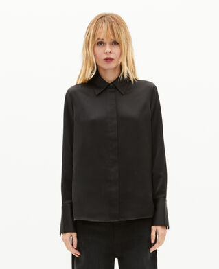 The Kooples F BLACK black satin shirt