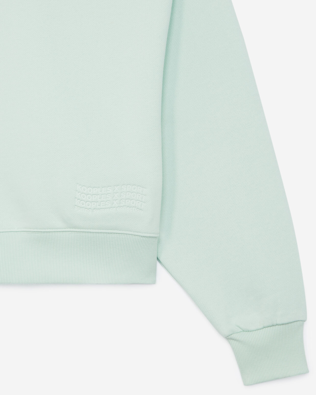 The Kooples WOMEN MINT green sweatshirt with embossed wavy logo