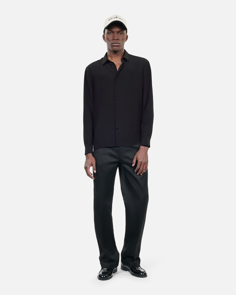 The Kooples HOMME BLACK chemise en soie noire