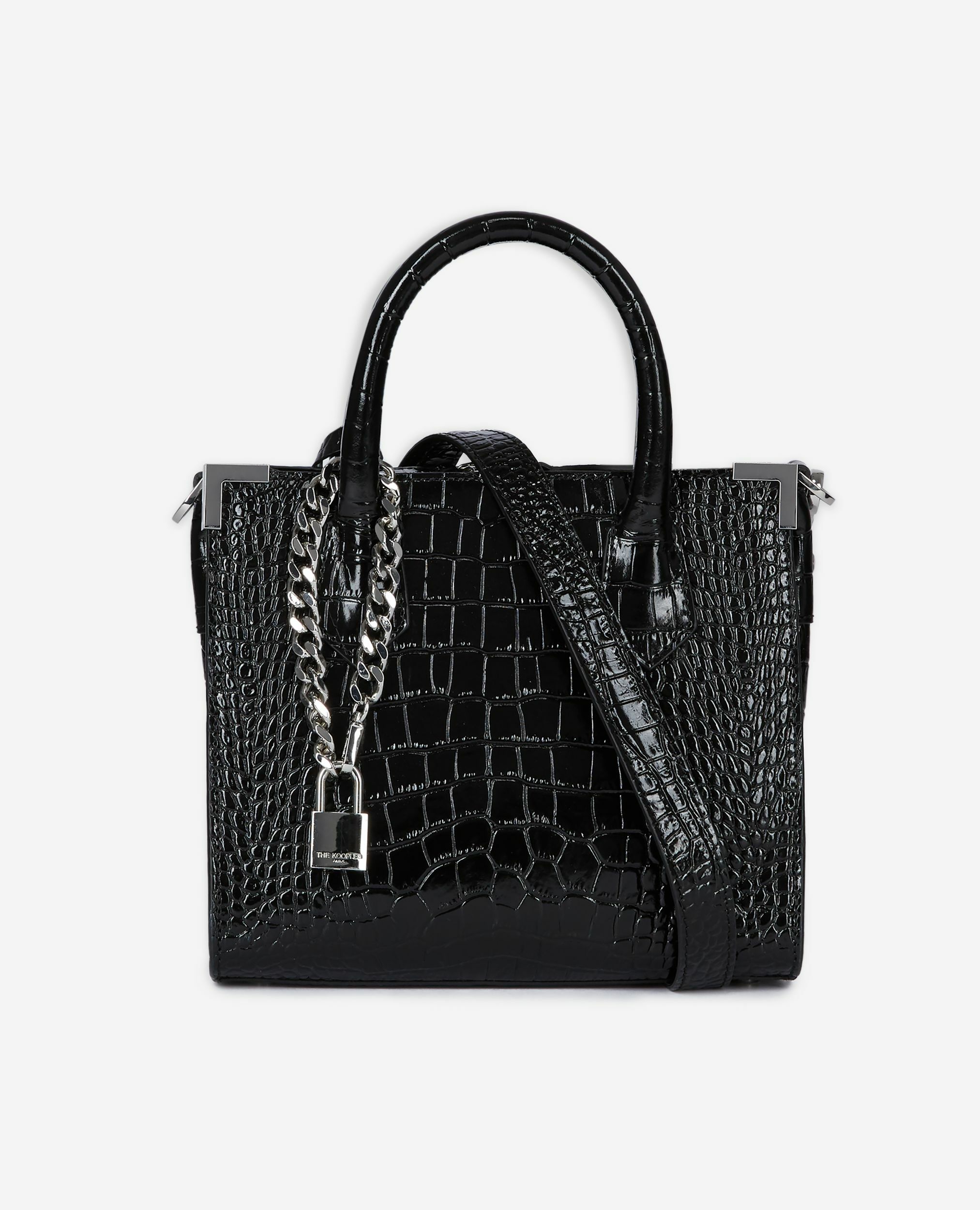 Medium Ming bag in black leather The Kooples US