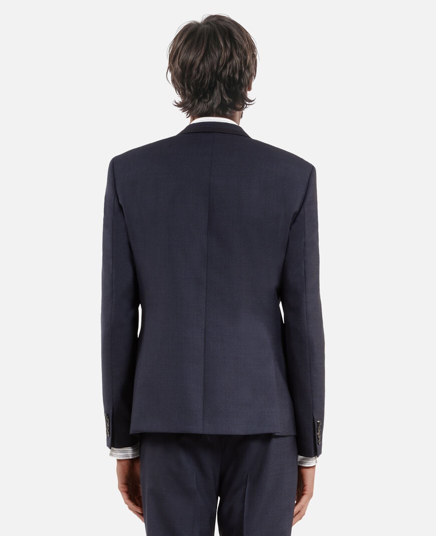 The Kooples HERREN NAVY blaue anzugjacke aus wolle mit hahnentrittmuster