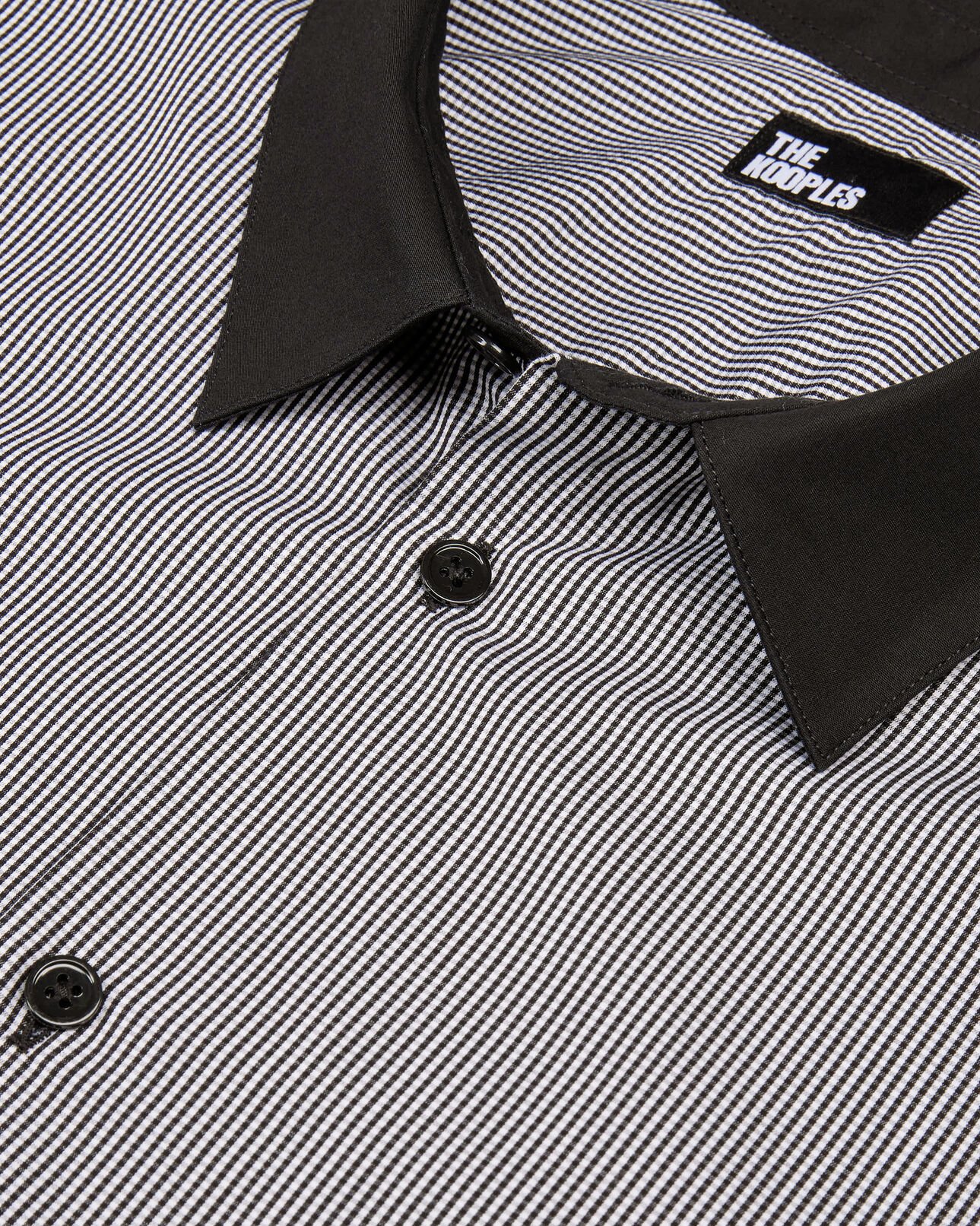 The Kooples HOMBRE BLACK WHITE camisa negra de microcuadros