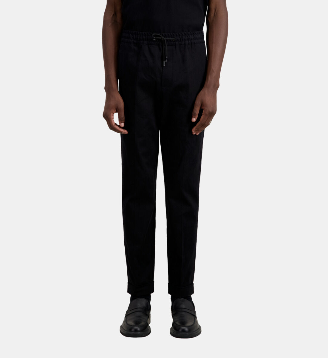 Pantalon noir en coton The Kooples France
