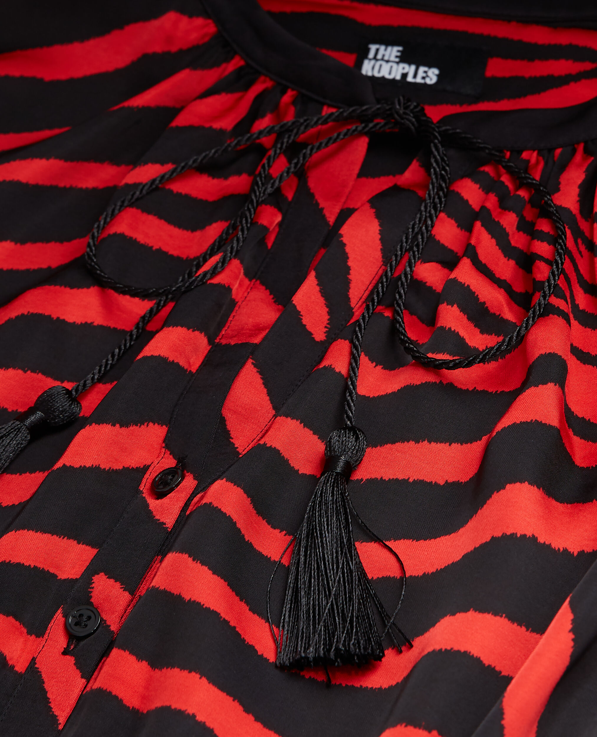 Robe longue imprimée rouge, BLACK - RED, hi-res image number null