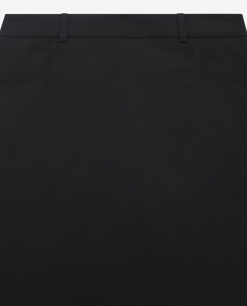 The Kooples WOMEN BLACK short skirt with black satin edges