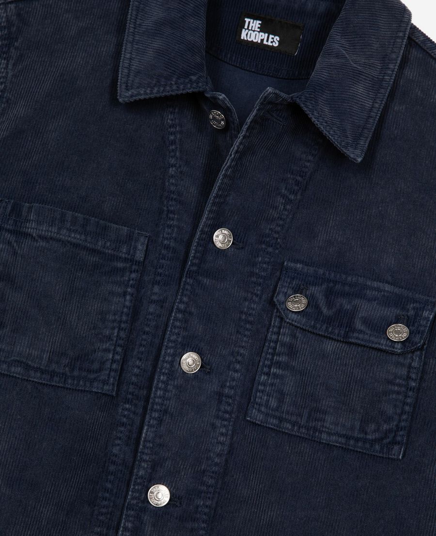 The Kooples HERREN DARK NAVY marineblaue baumwolljacke