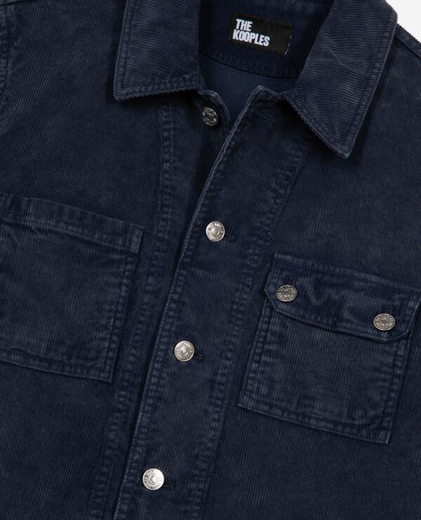 The Kooples HERREN DARK NAVY marineblaue baumwolljacke