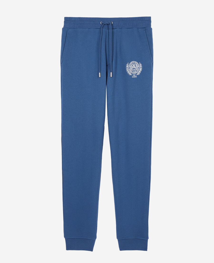 royal blue logo tracksuit trousers