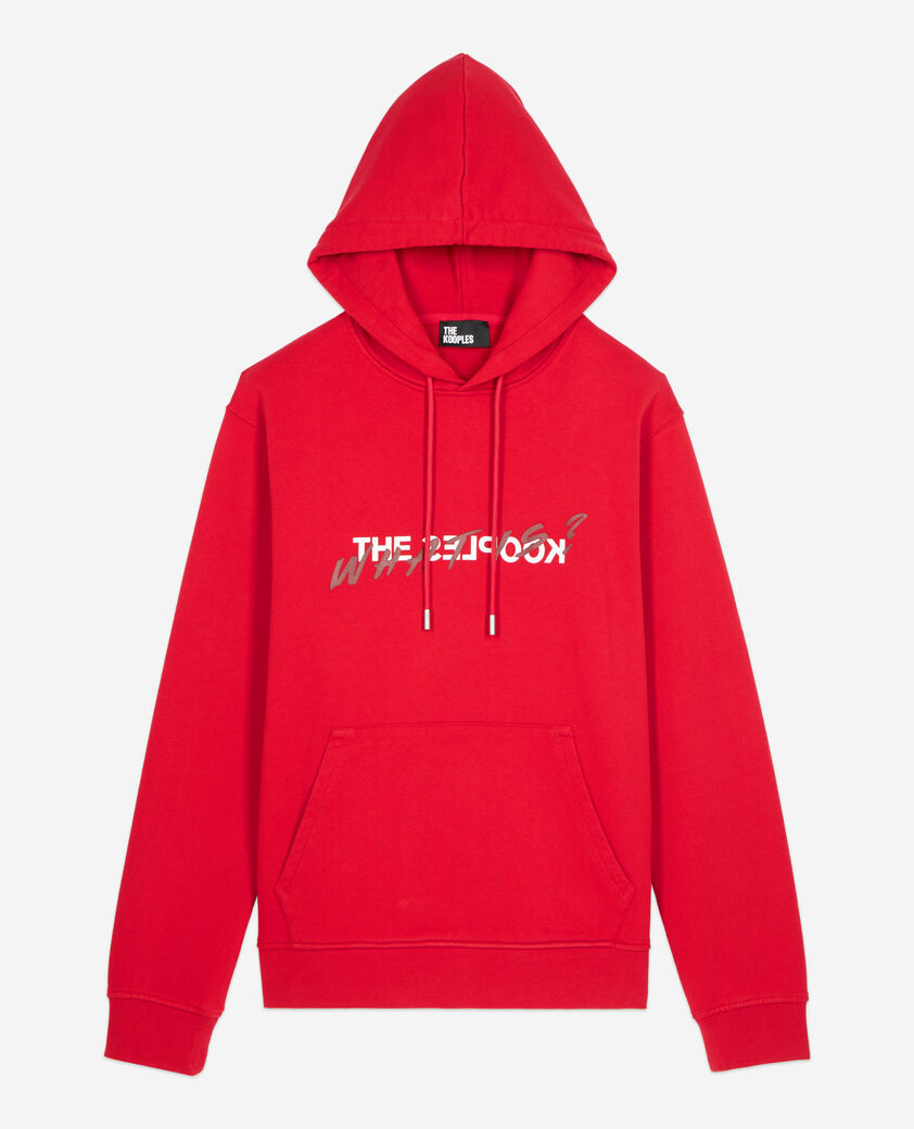 The Kooples HERREN RUBIS rotes kapuzensweatshirt „what is“