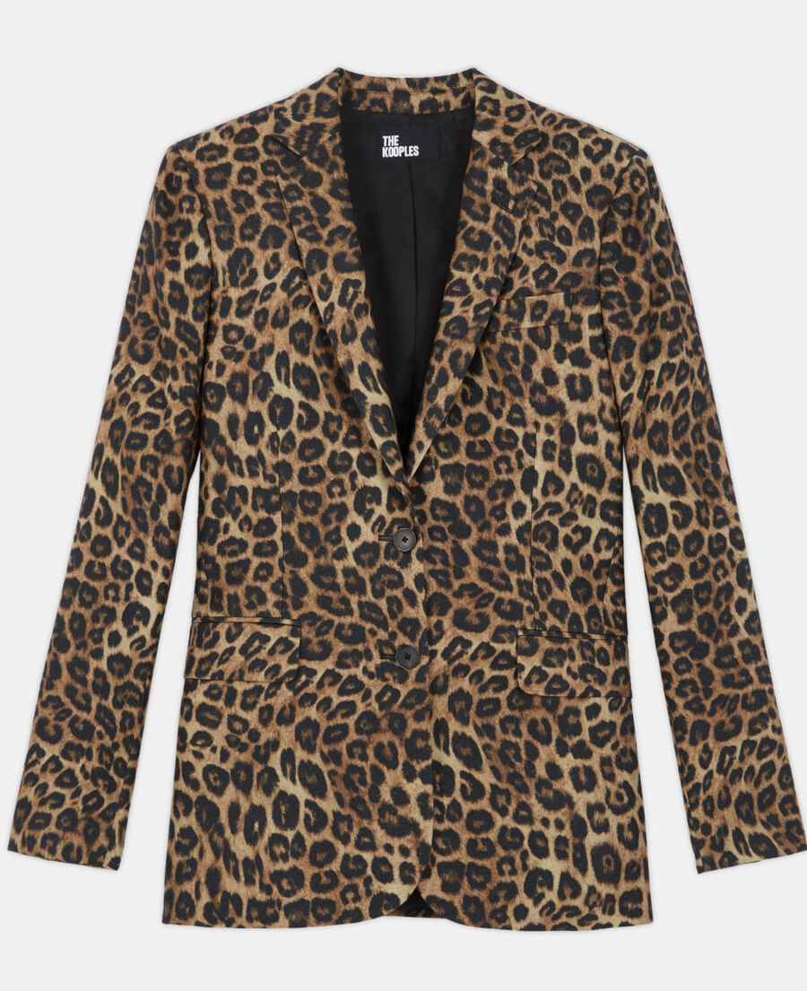 veste droite léopard