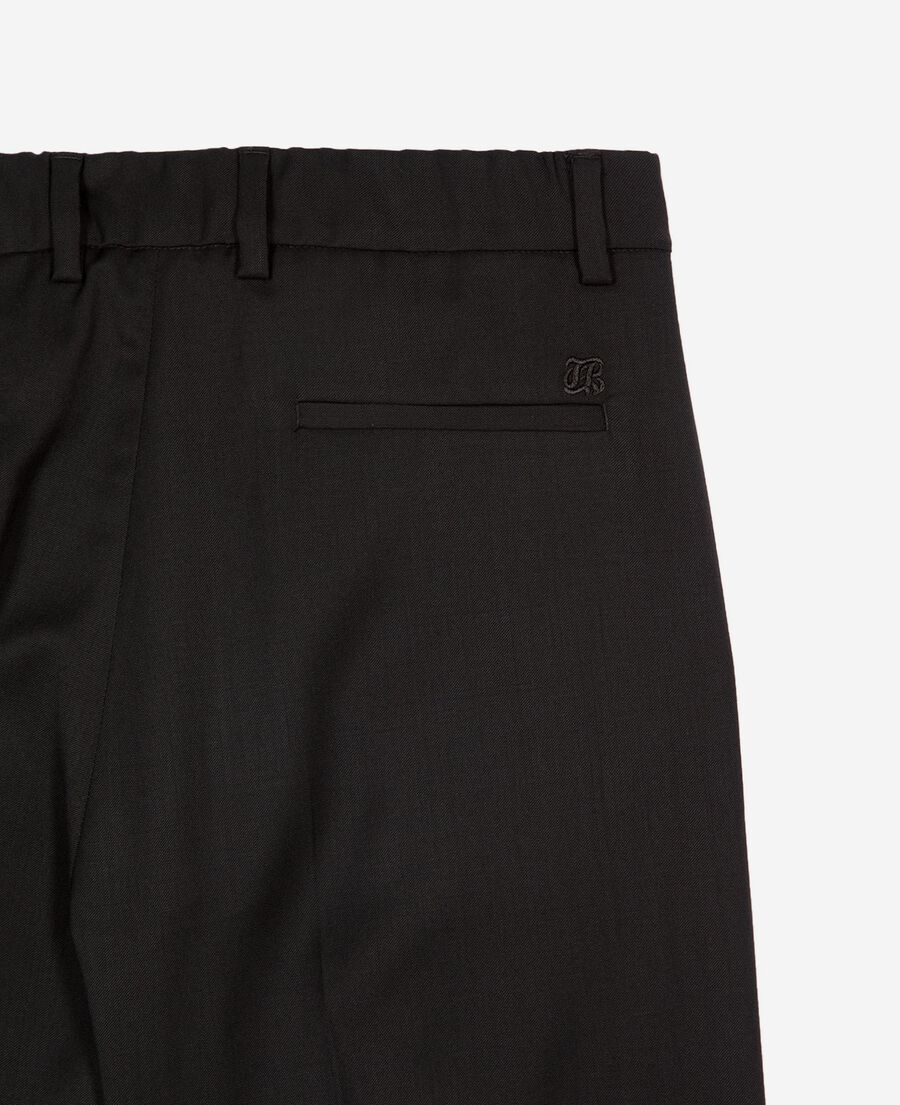 The Kooples F BLACK wide-leg black wool pants